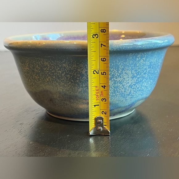 VTG BRUNING POTTERY, DRIP GLAZE HAND THROWN LARGE BOWL SIGNED Made In Seattle WA - Picture 5 of 9